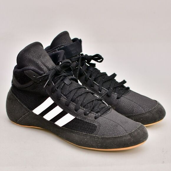 ADIDAS SHOES MEN'S SIZE 10 HAVOC 2 WRESTLING SNEAKER BLACK WHITE HIGH TOP - Picture 9 of 9